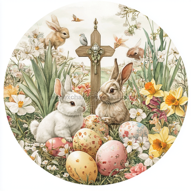 Easter Sign, Religious Sign, DCO-12828, Sign For Wreath, 10